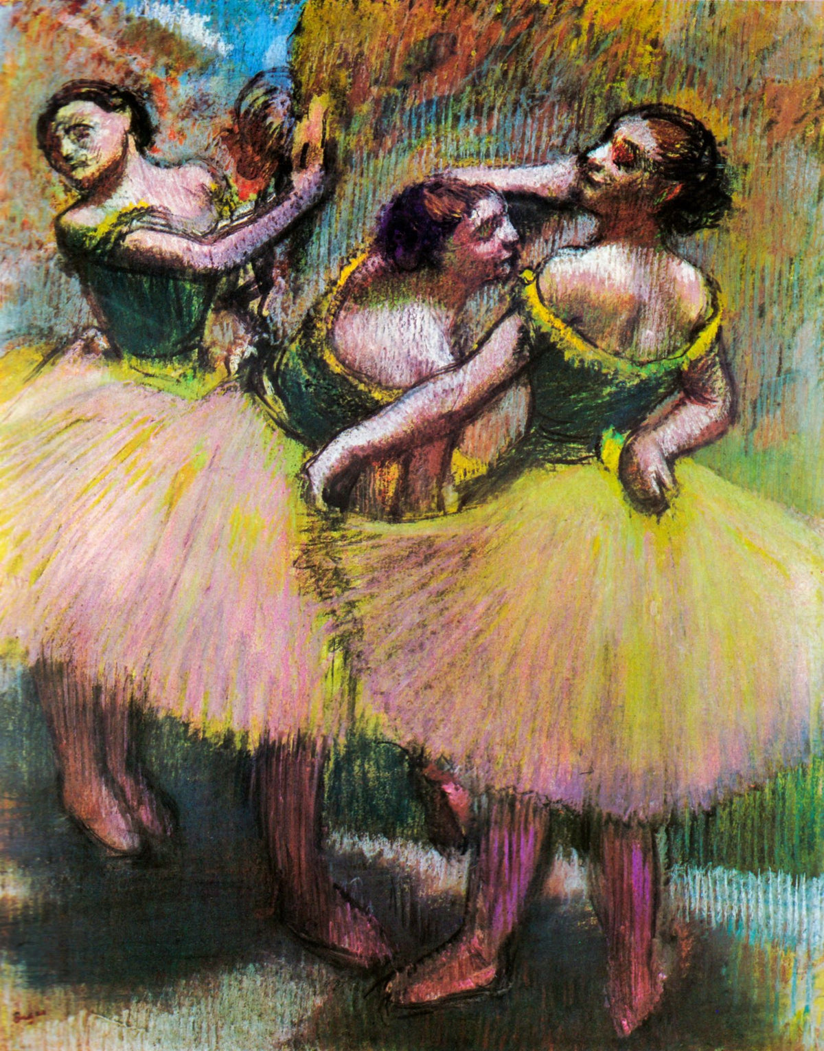 The Three Dancers (Trois danseuses) – Edgar Degas, 1895–1898, framed