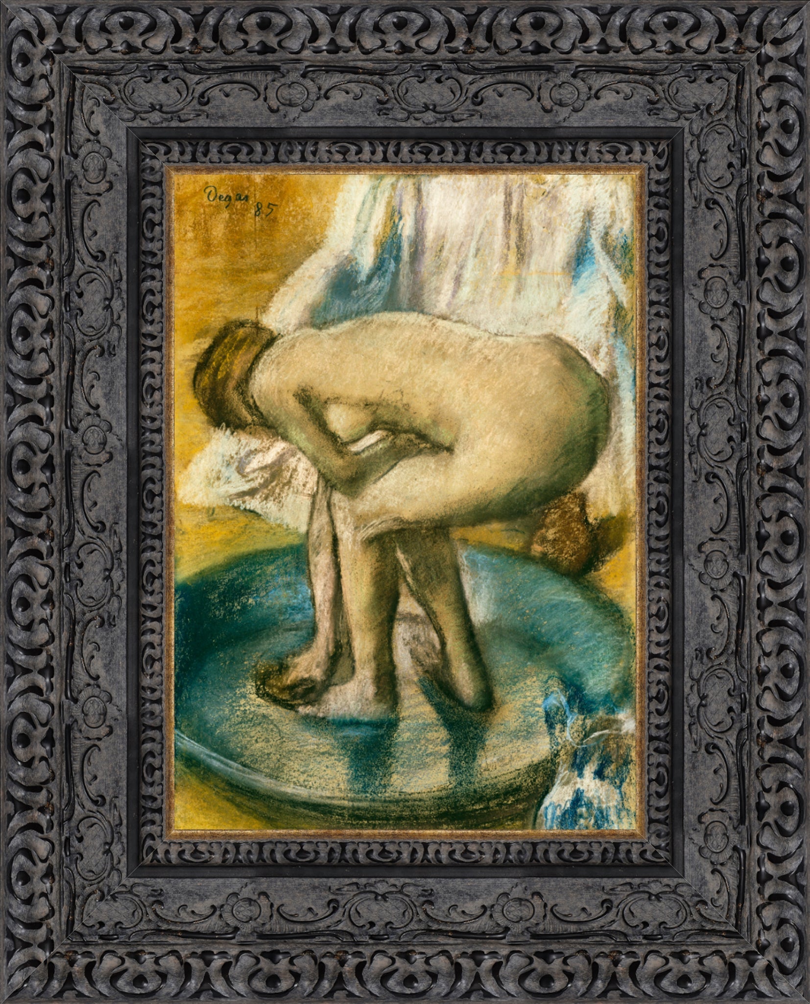 Woman Bathing in a Shallow Tub
