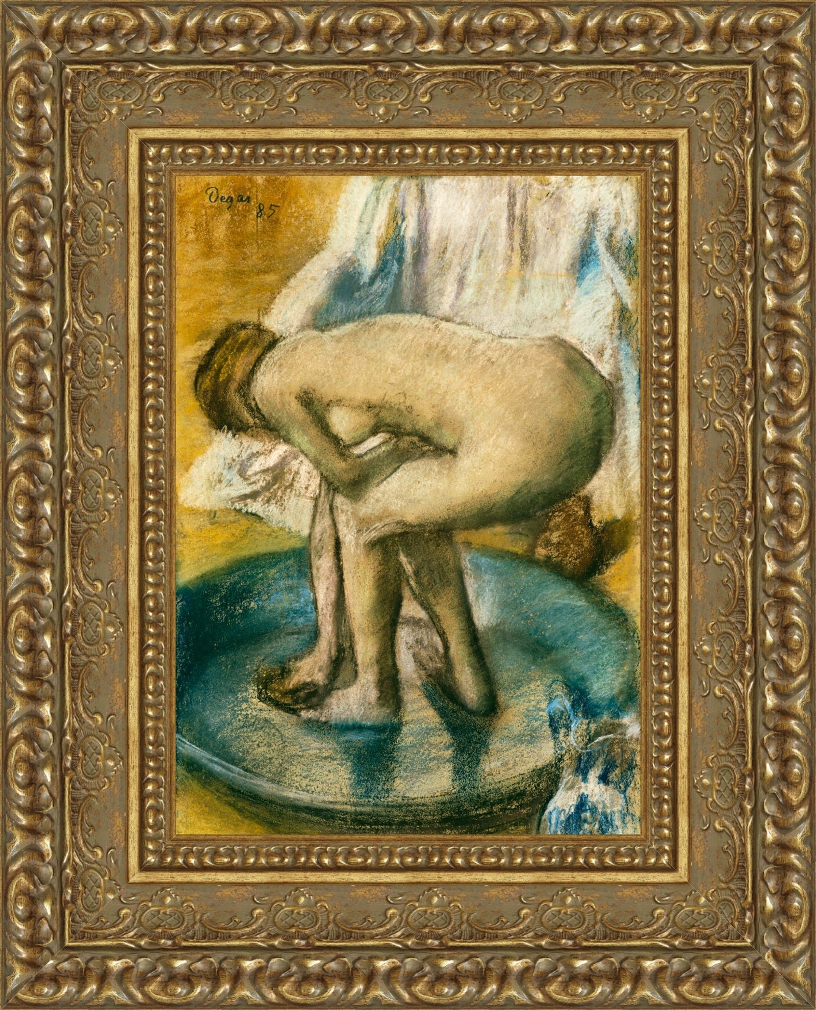 Woman Bathing in a Shallow Tub – Edgar Degas, 1885