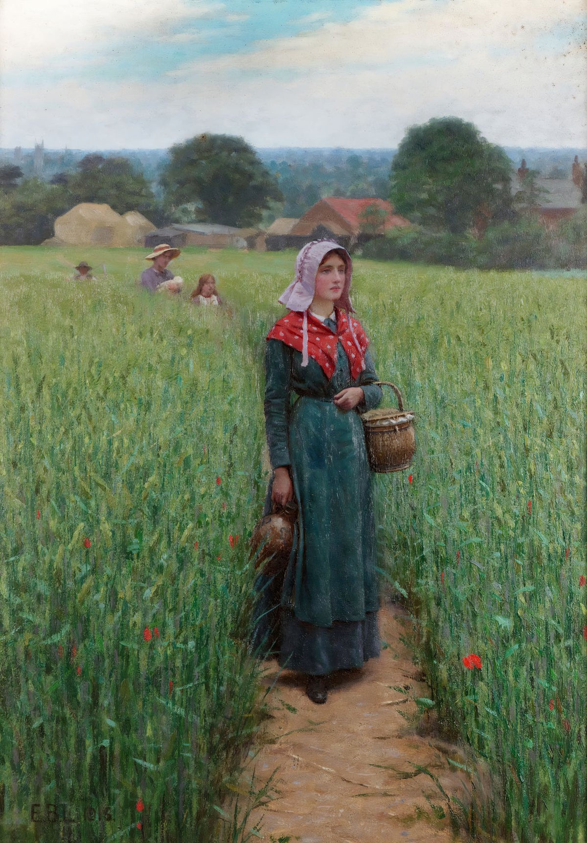 Dinner Time – Edmund Blair Leighton, 1893, framed