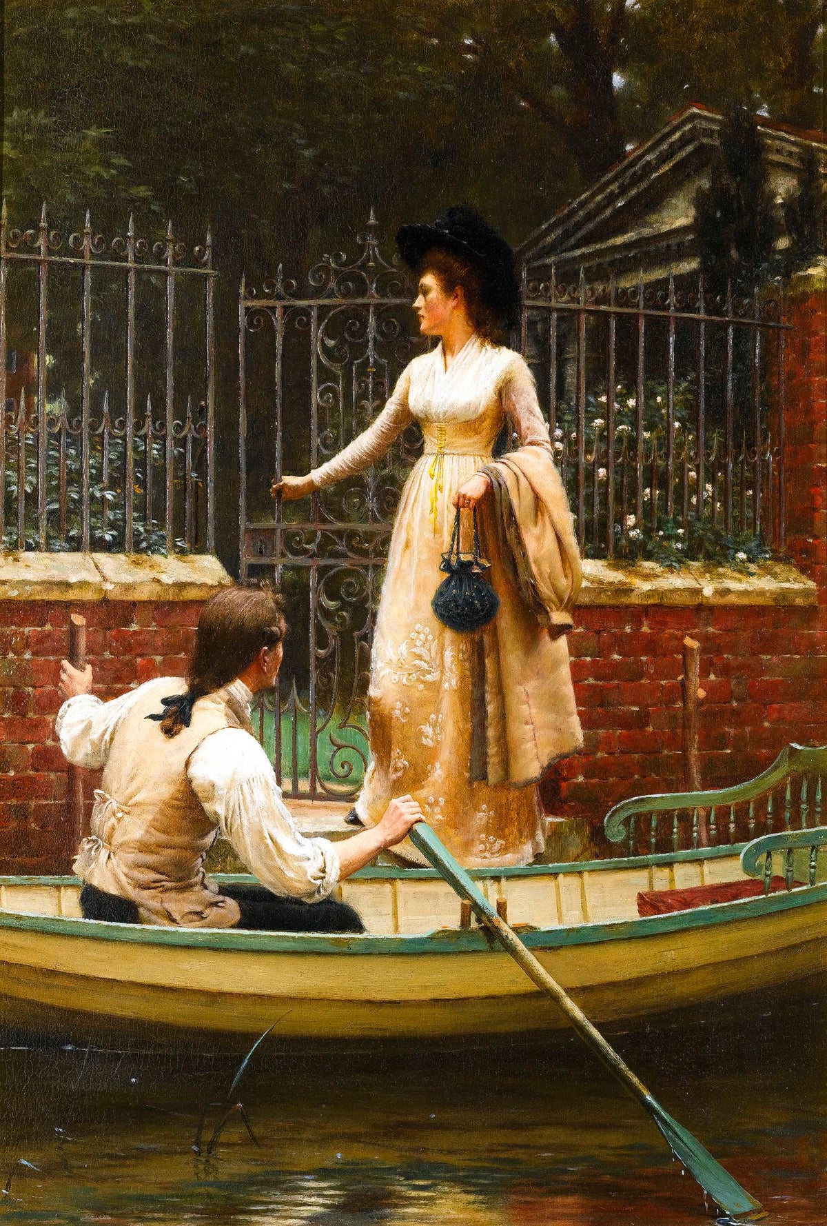 The Elopement – Edmund Blair Leighton, 1893, framed