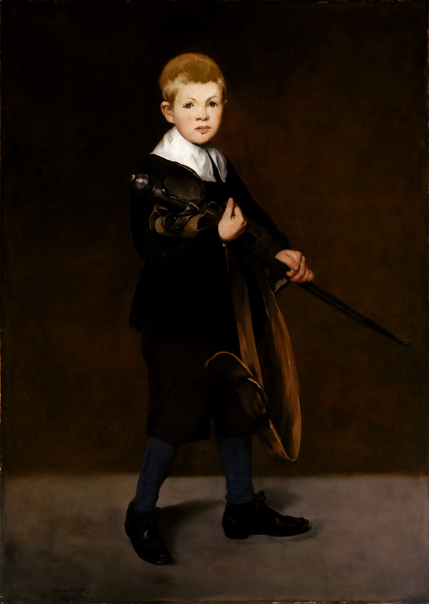 Boy Carrying a Sword