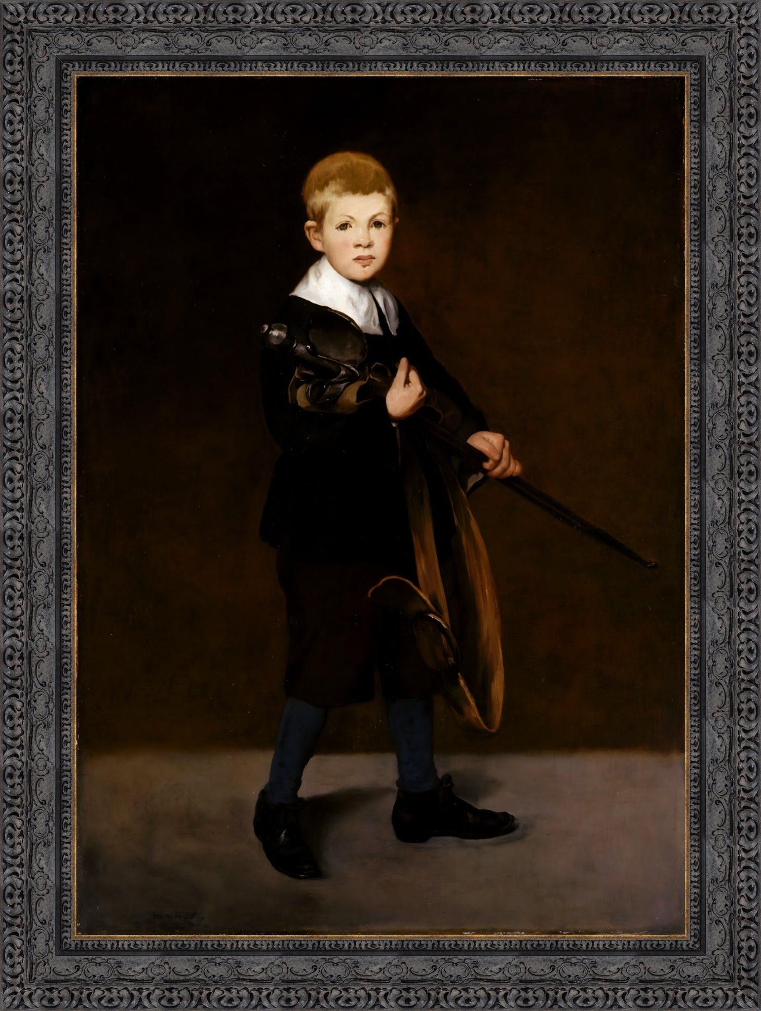 Boy Carrying a Sword