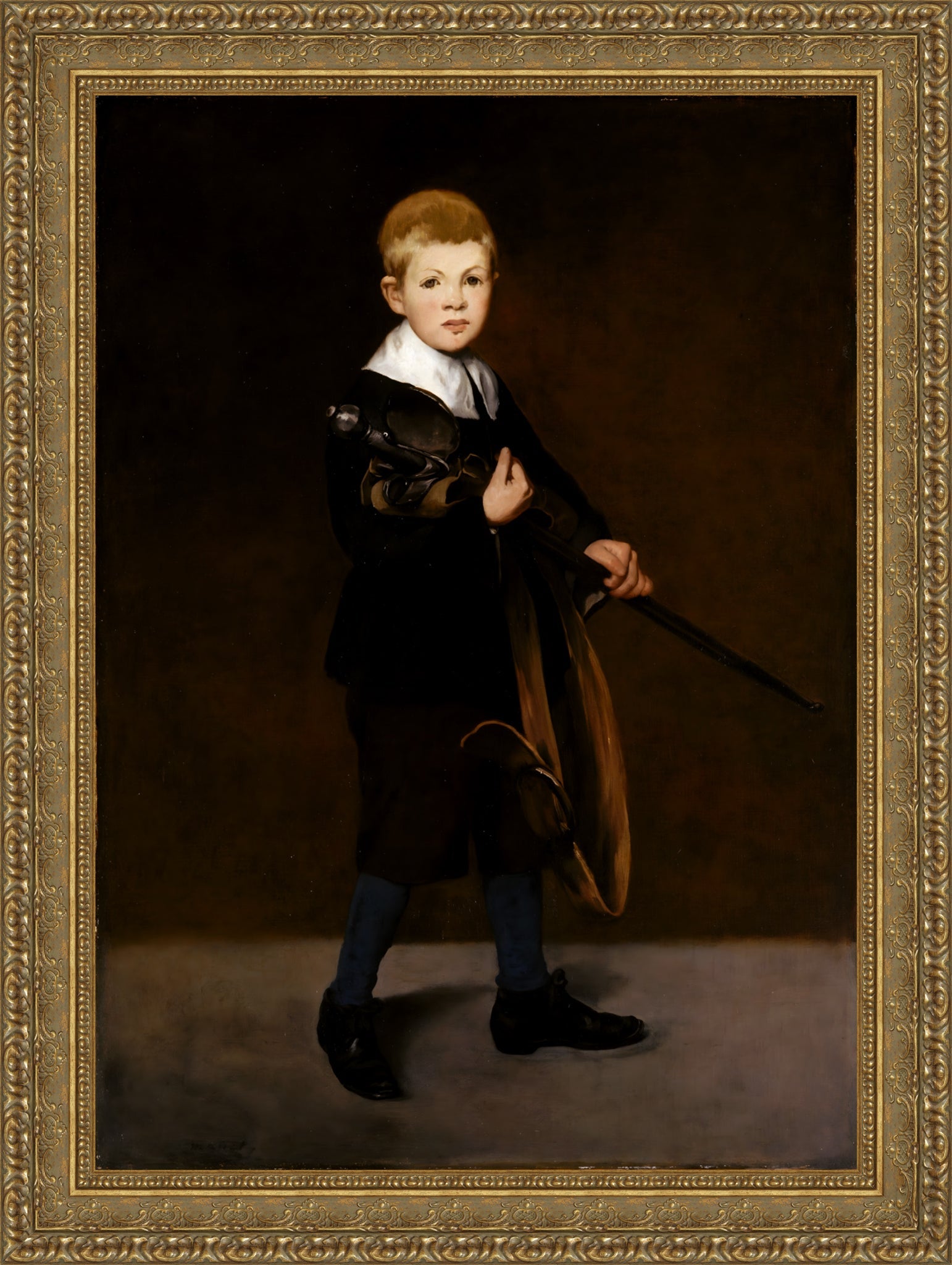 Boy Carrying a Sword