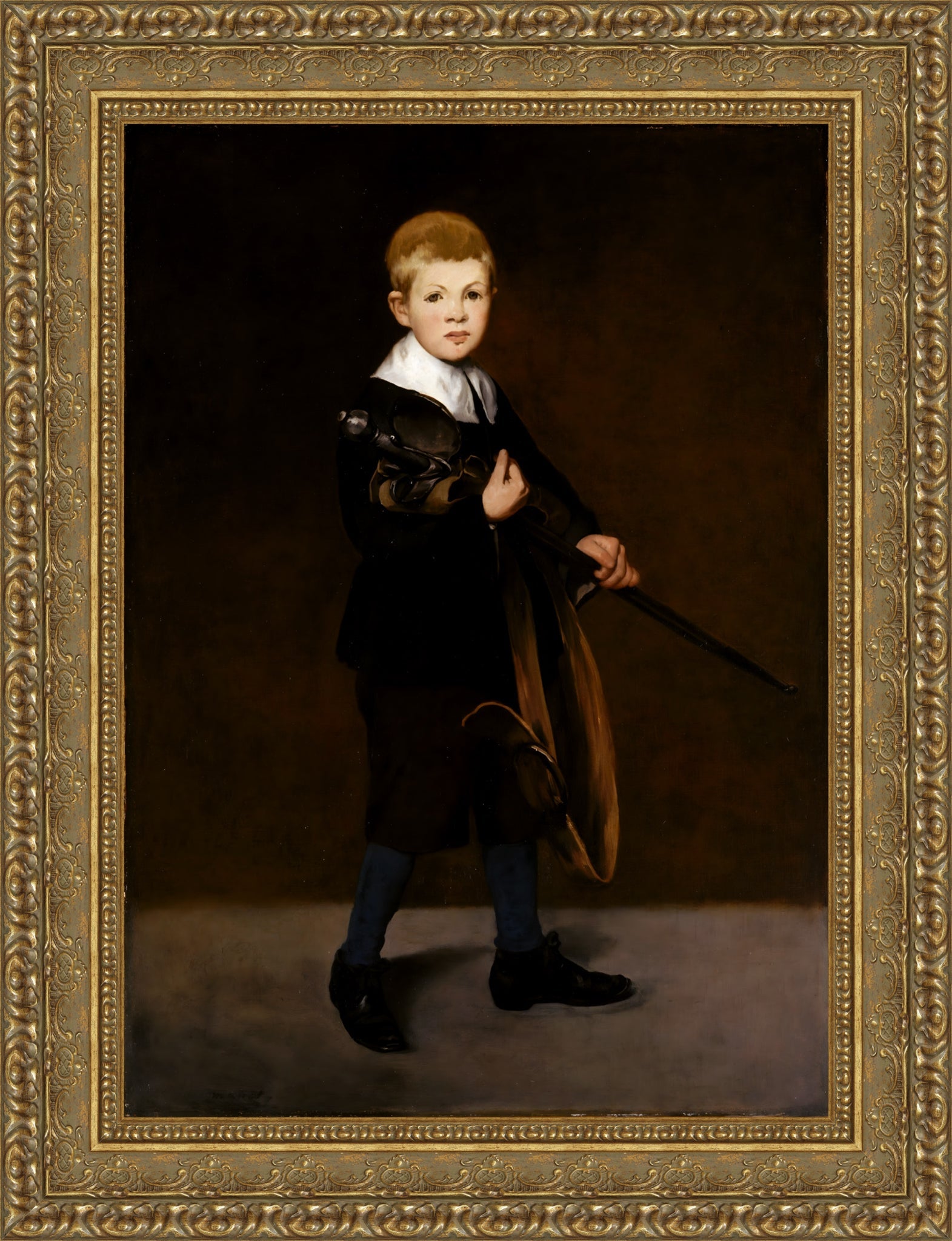 Boy Carrying a Sword