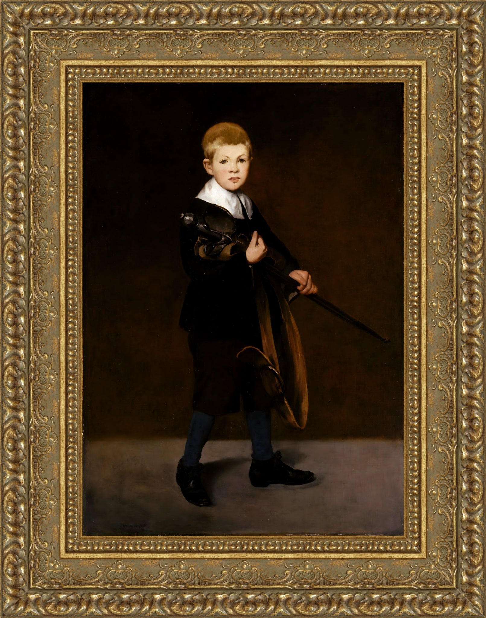 Boy Carrying a Sword