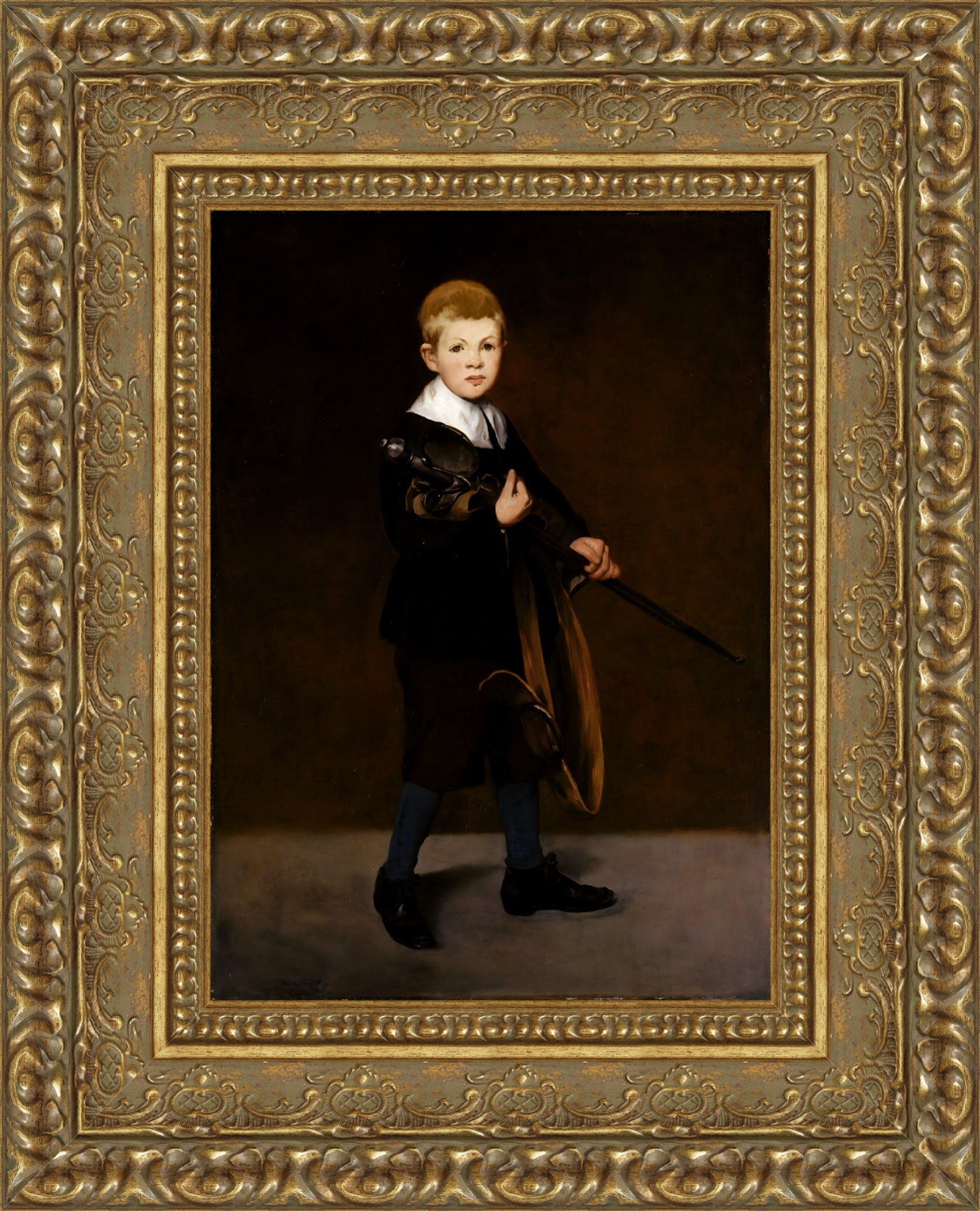 Boy Carrying a Sword