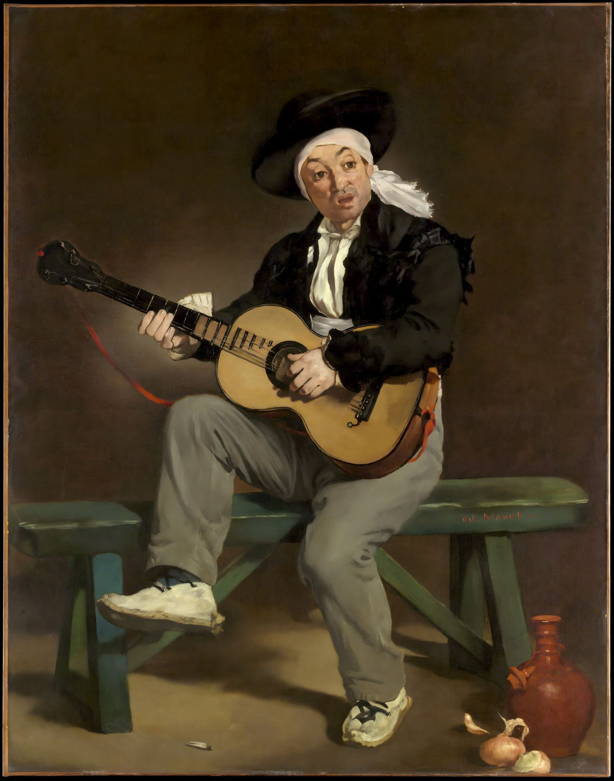 The Spanish Singer – Édouard Manet, 1860, framed