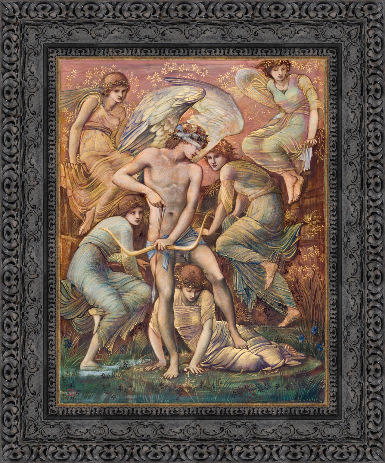 Cupid's Hunting Fields by Edward Burne-Jones — Framed Giclee Canvas Print | Canvas Classics