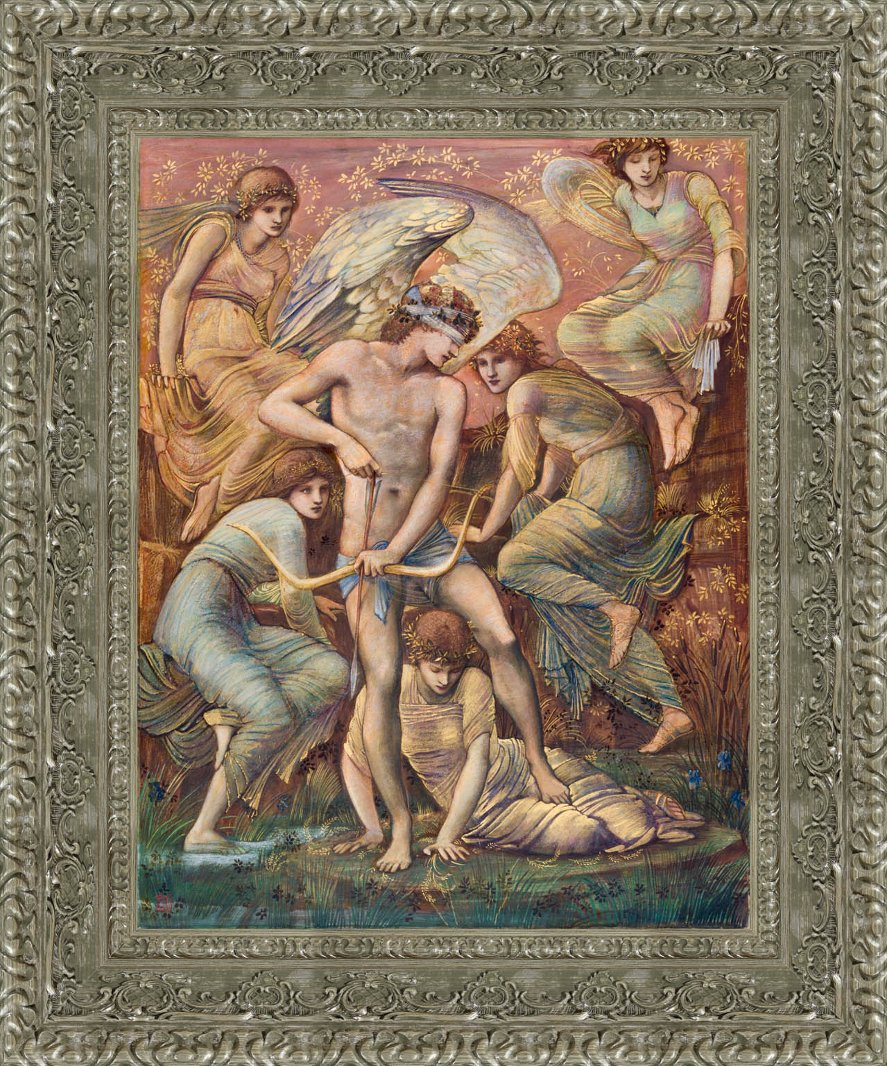Cupid's Hunting Fields by Edward Burne-Jones — Framed Giclee Canvas Print | Canvas Classics