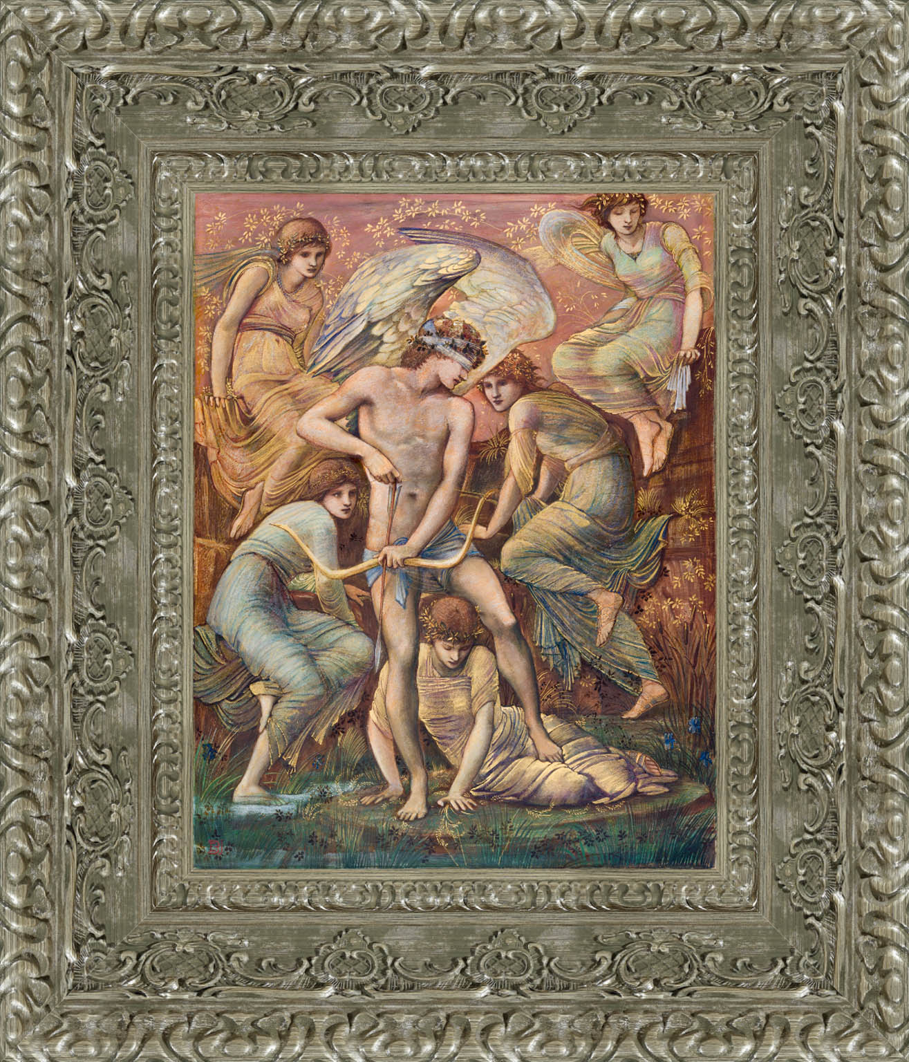 Cupid's Hunting Fields by Edward Burne-Jones — Framed Giclee Canvas Print | Canvas Classics