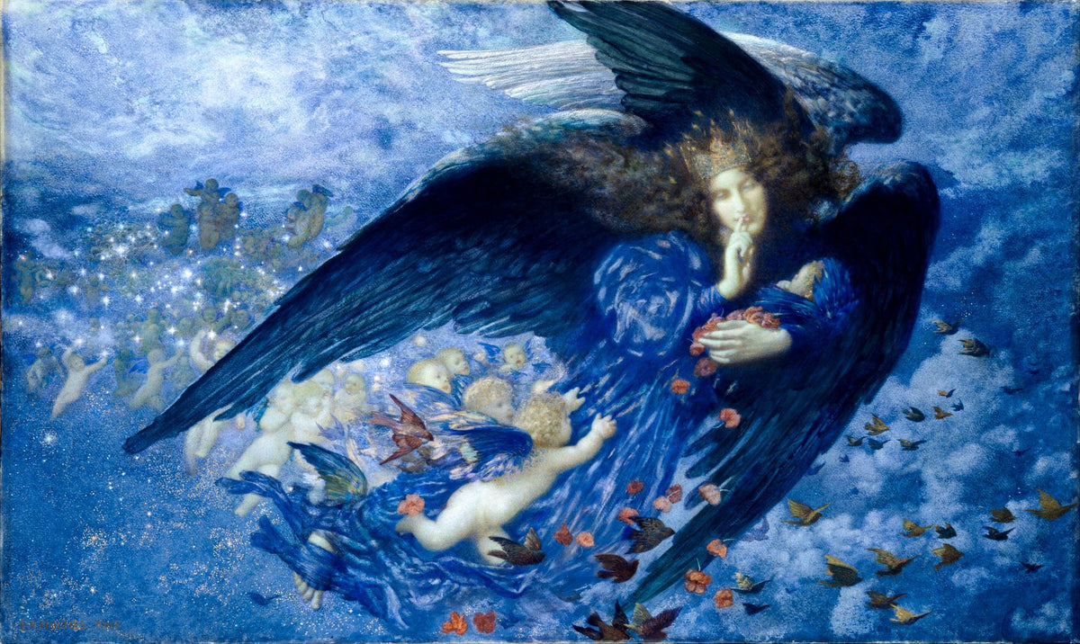 Night With Her Train Of Stars – Edward Robert Hughes, 1912, framed