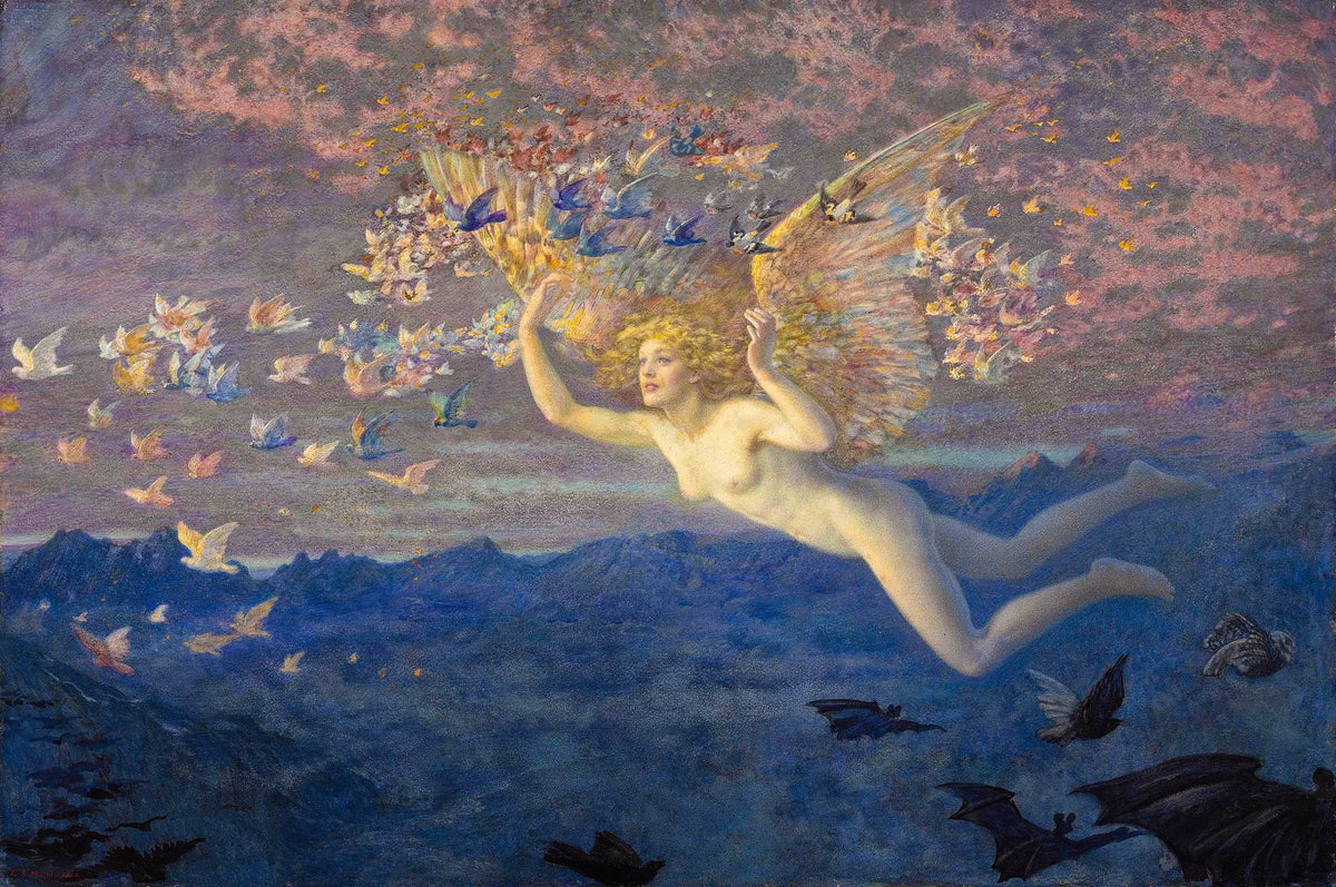 Wings Of The Morning – Edward Robert Hughes, 1905, framed
