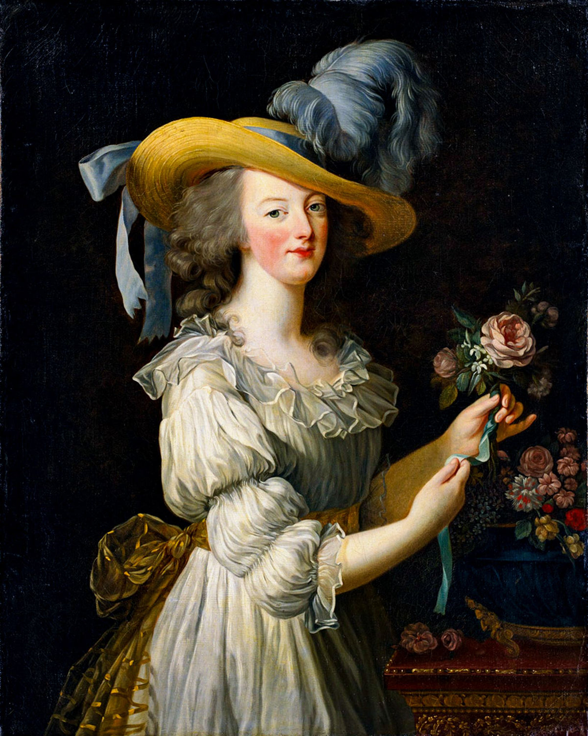 Marie Antoinette in a Chemise Dress – Elisabeth Louise Vigée Le Brun, 1783, framed