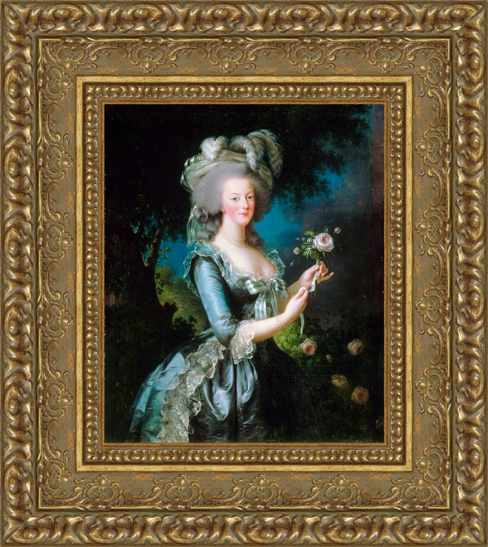 Marie Antoinette with the Rose – Elisabeth Louise Vigée Le Brun, 1783