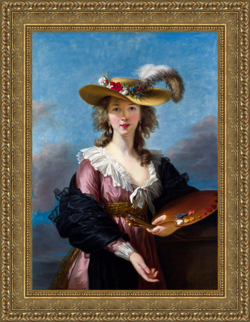 Self-Portrait in a Straw Hat – Elisabeth Louise Vigée Le Brun, 1782
