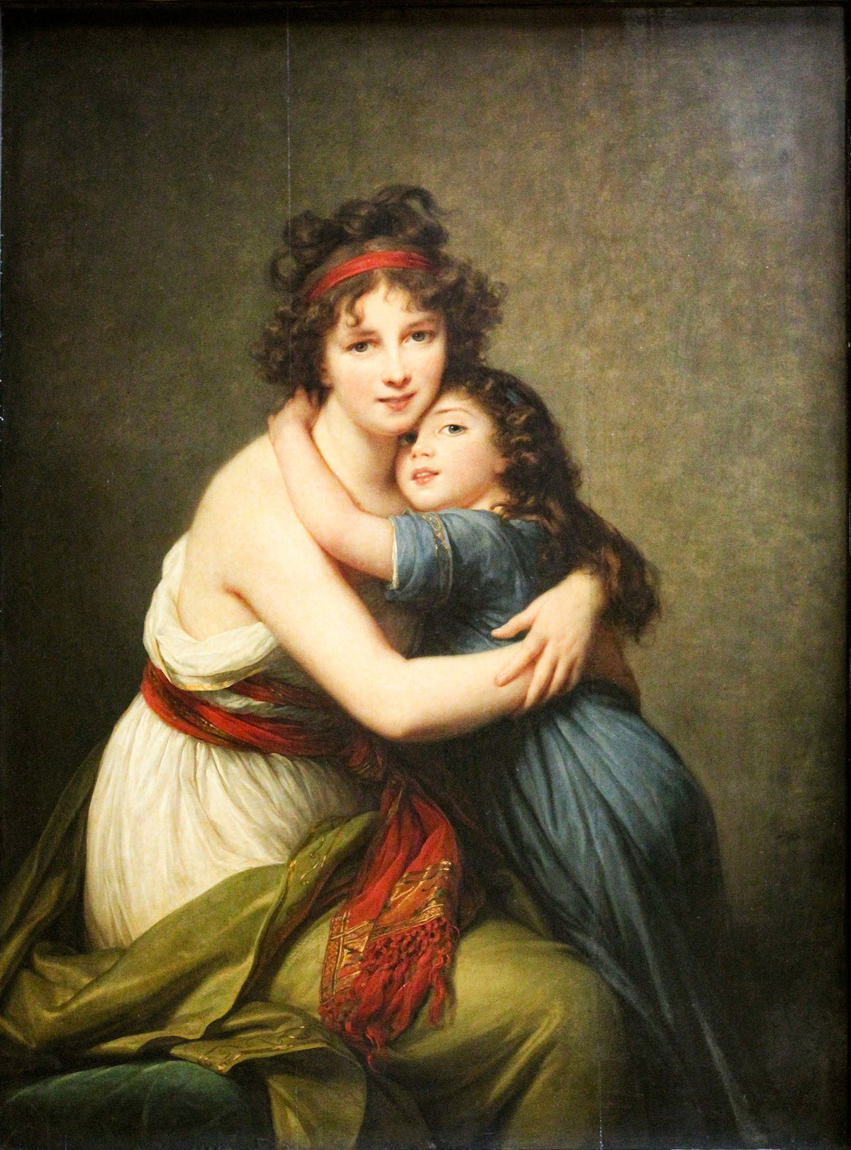 Self-Portrait with Her Daughter – Elisabeth Louise Vigée Le Brun, 1789, framed