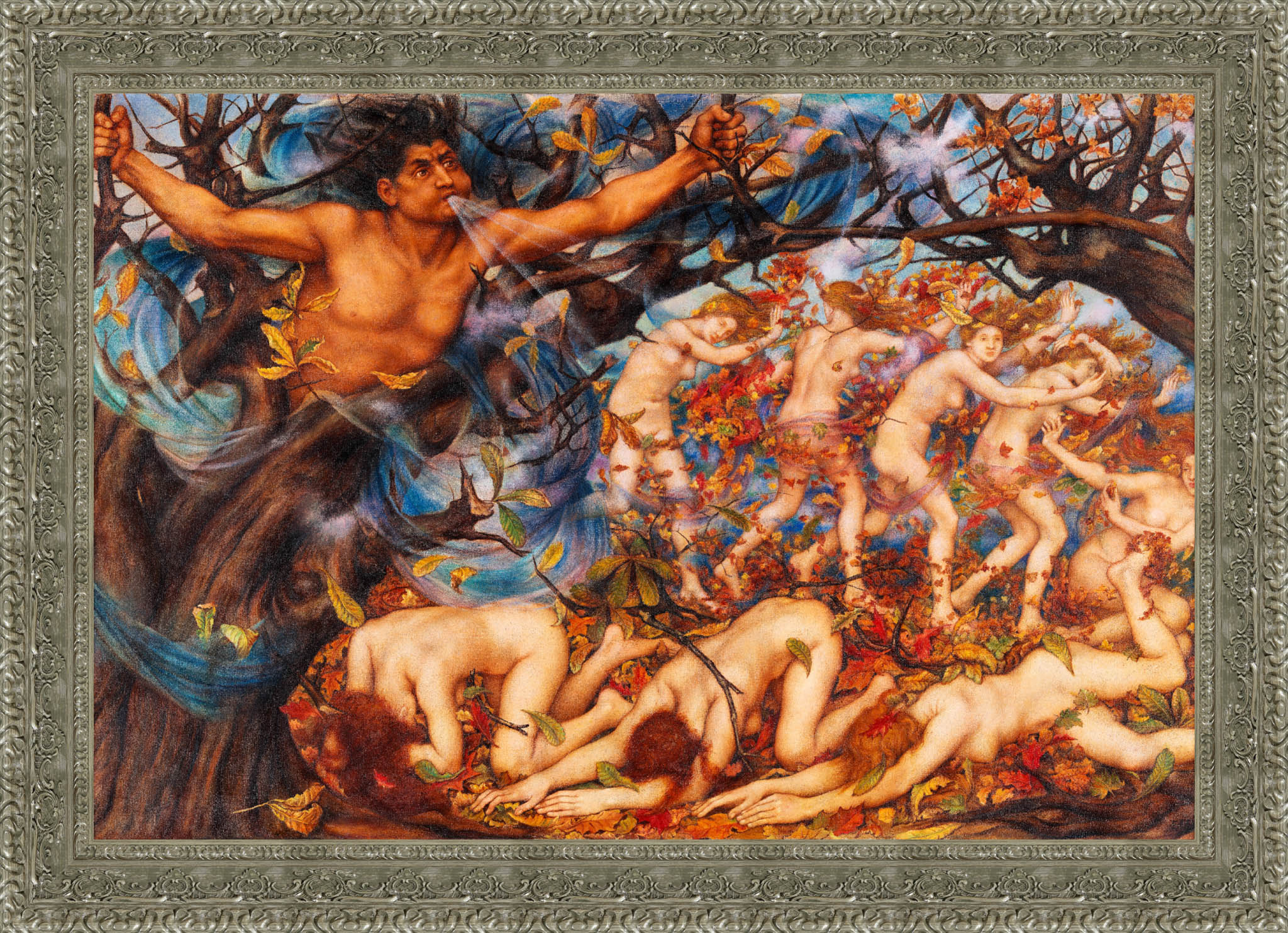 Boreas And The Fallen Leaves – Evelyn De Morgan, 1922 - Canvas Classics