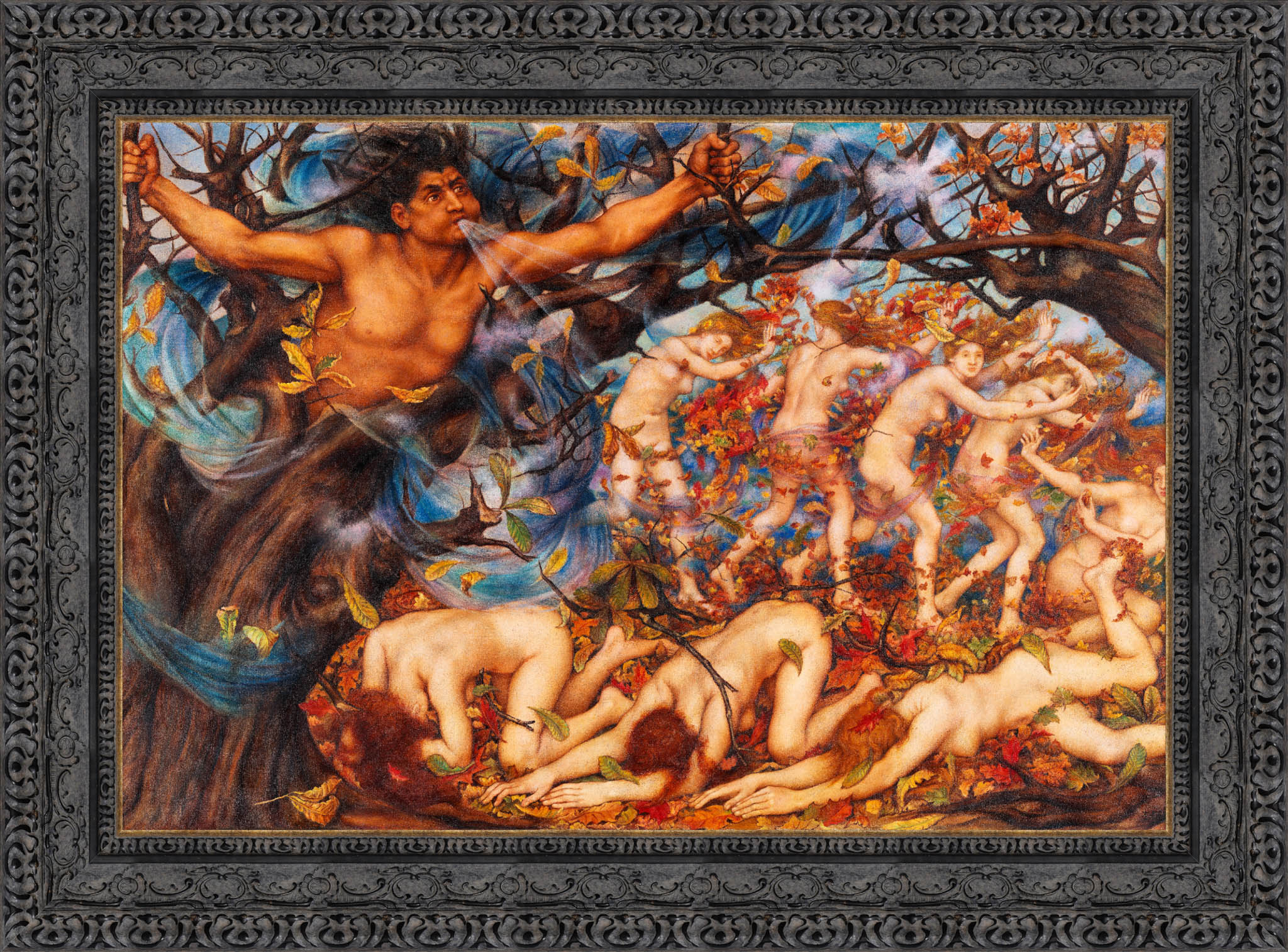 Boreas And The Fallen Leaves – Evelyn De Morgan, 1922 - Canvas Classics