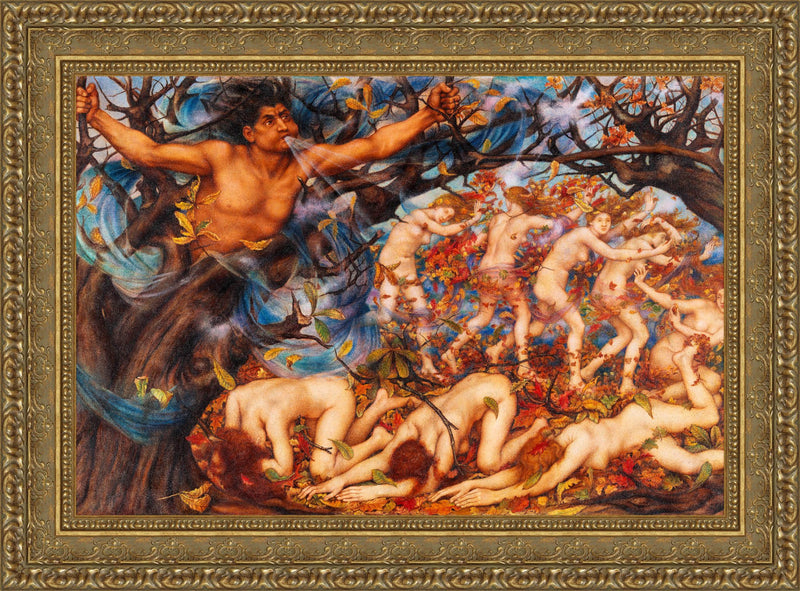 Boreas And The Fallen Leaves – Evelyn De Morgan, 1922