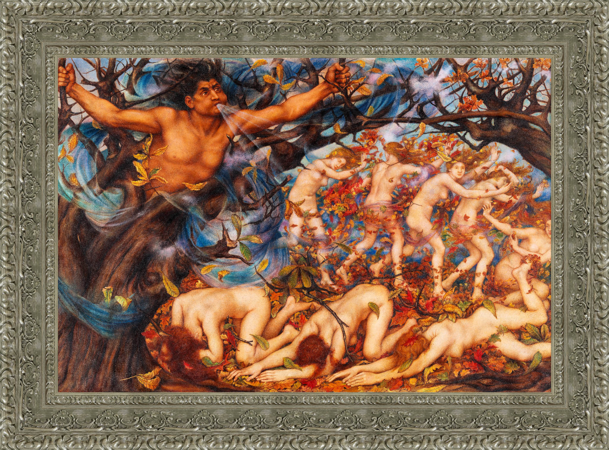 Boreas And The Fallen Leaves – Evelyn De Morgan, 1922 - Canvas Classics