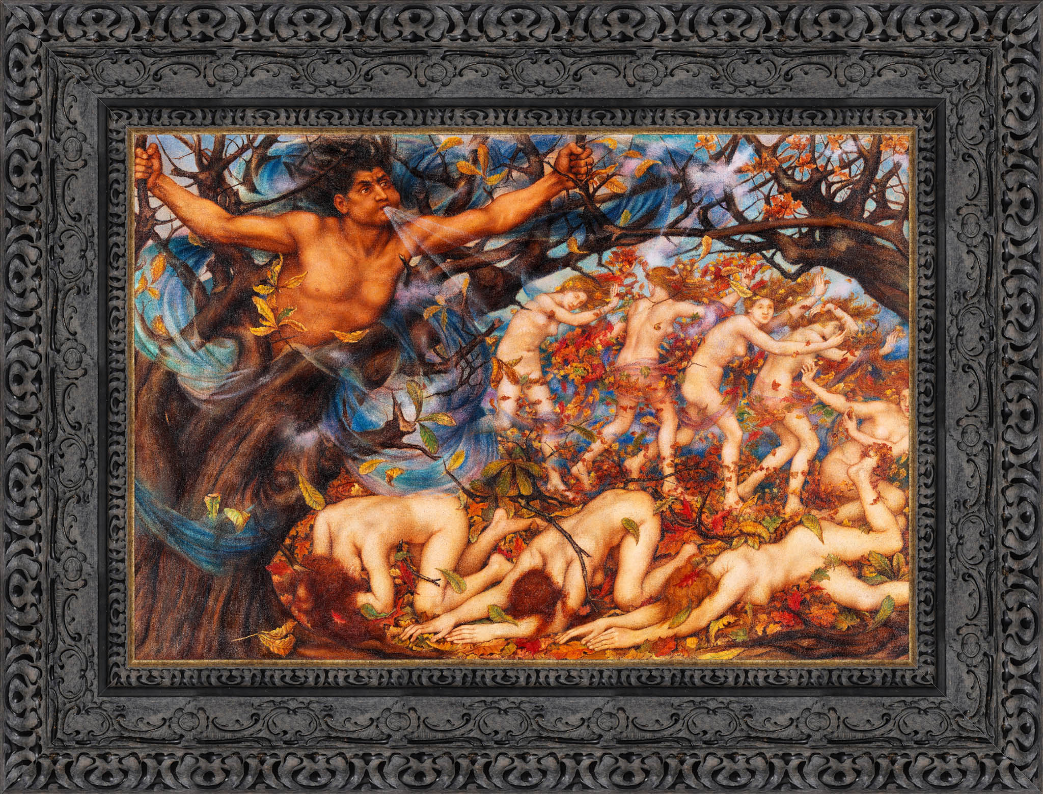 Boreas And The Fallen Leaves – Evelyn De Morgan, 1922 - Canvas Classics
