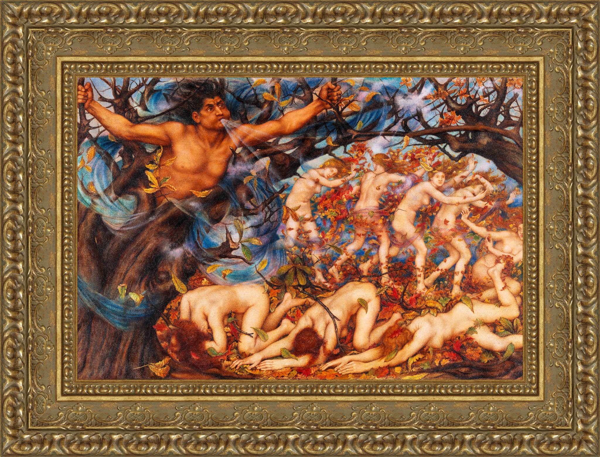 Boreas And The Fallen Leaves – Evelyn De Morgan, 1922 - Canvas Classics