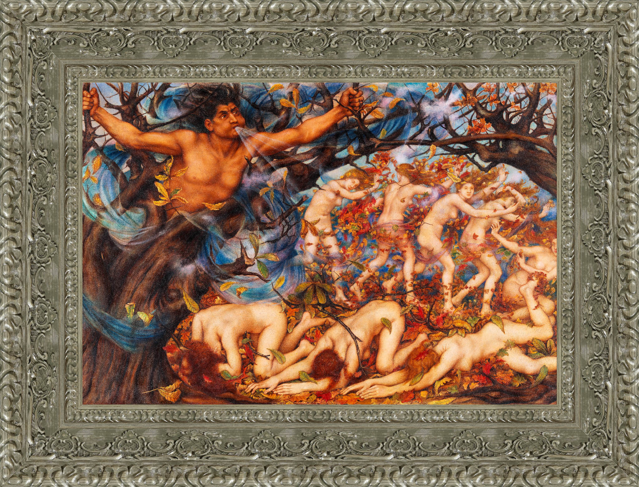 Boreas And The Fallen Leaves – Evelyn De Morgan, 1922 - Canvas Classics