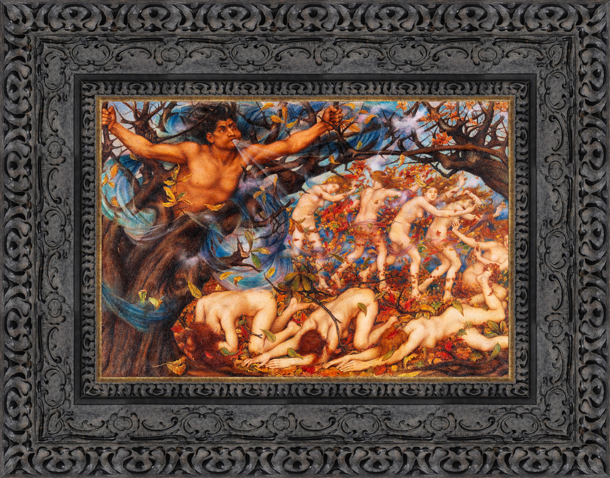 Boreas And The Fallen Leaves – Evelyn De Morgan, 1922 - Canvas Classics