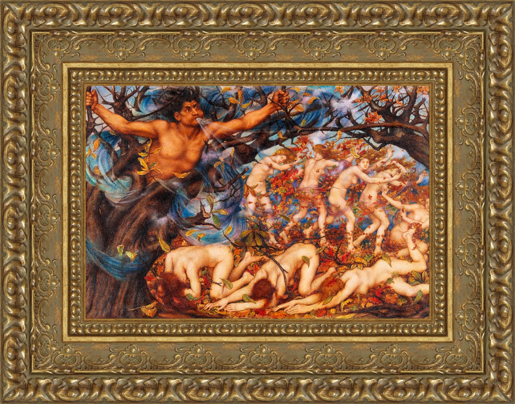 Boreas And The Fallen Leaves – Evelyn De Morgan, 1922 - Canvas Classics