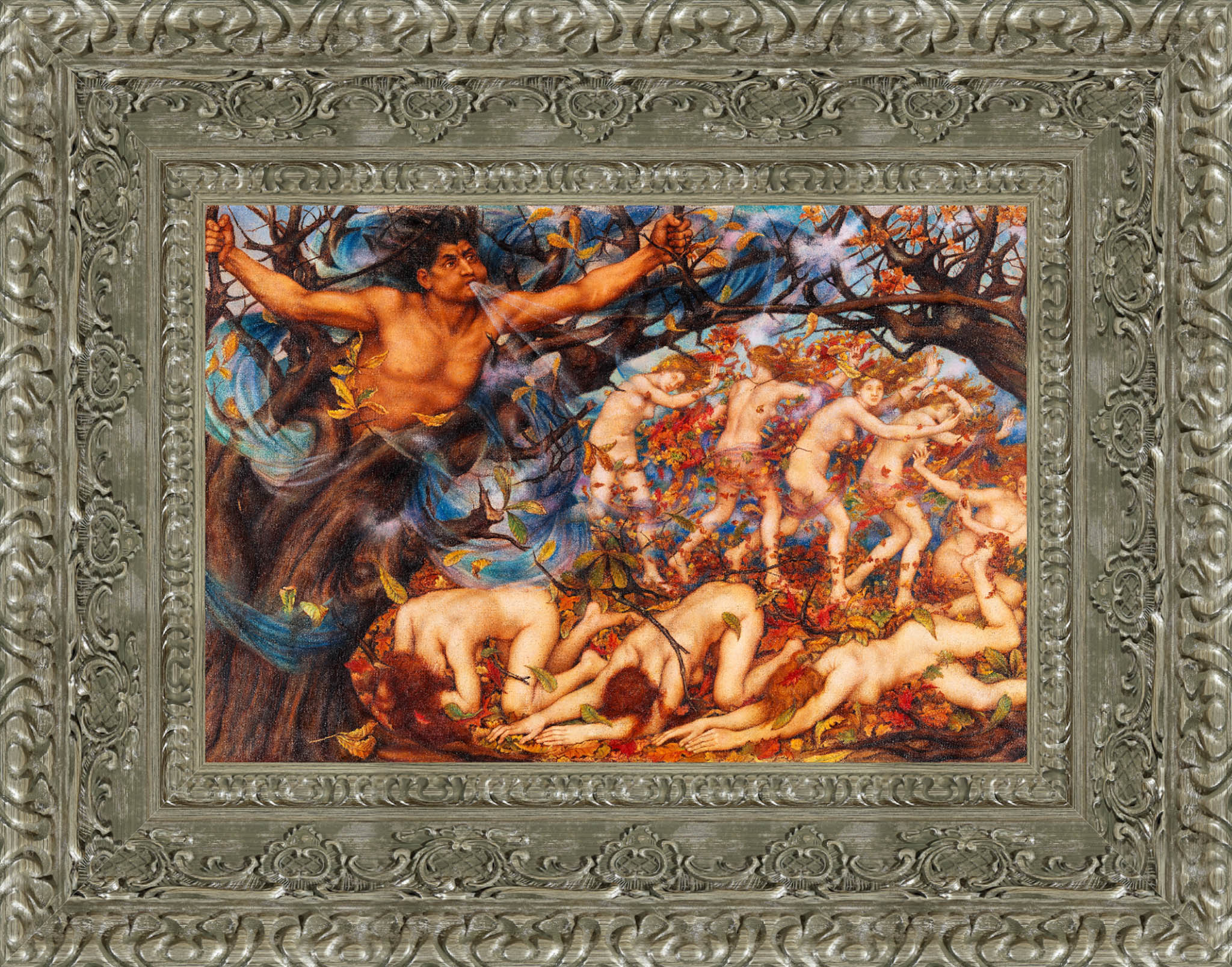 Boreas And The Fallen Leaves – Evelyn De Morgan, 1922 - Canvas Classics