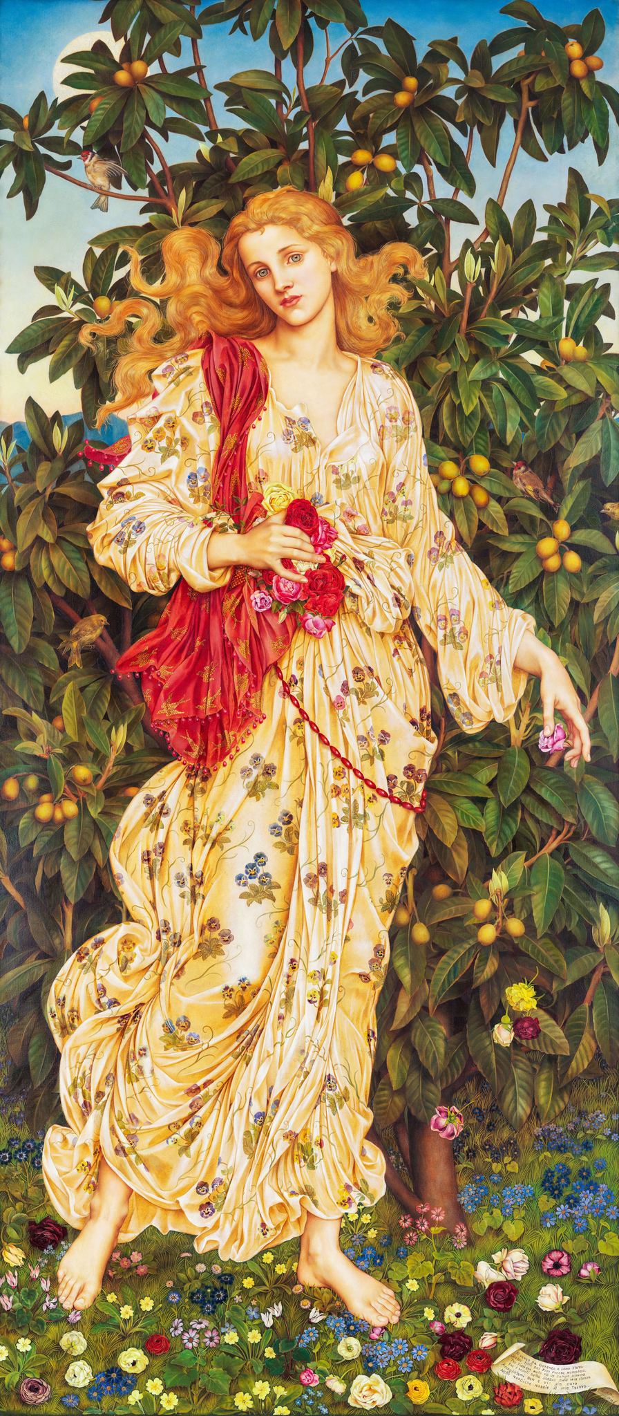 Flora – Evelyn De Morgan, 1894, framed