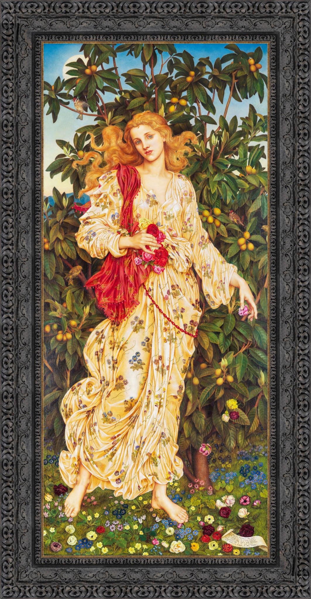 Flora by Evelyn De Morgan — Framed Giclee Canvas Print | Canvas Classics