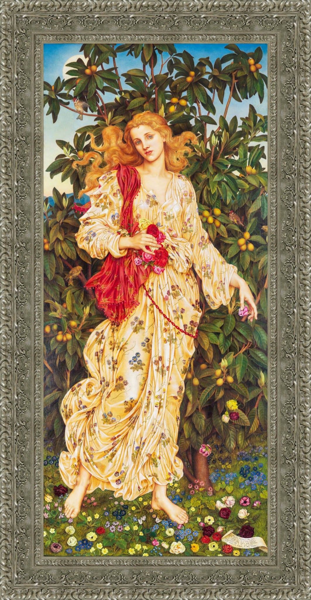 Flora by Evelyn De Morgan — Framed Giclee Canvas Print | Canvas Classics