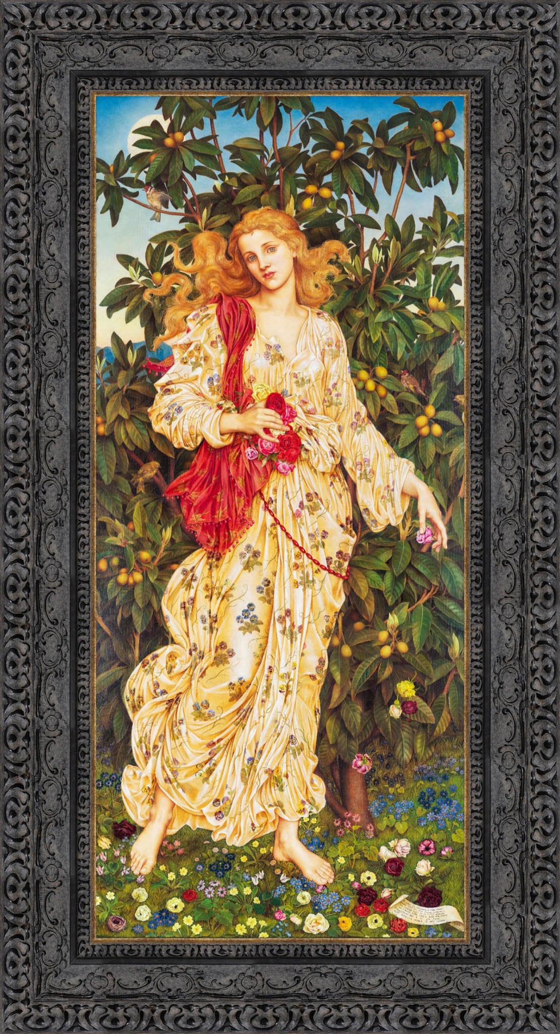 Flora by Evelyn De Morgan — Framed Giclee Canvas Print | Canvas Classics