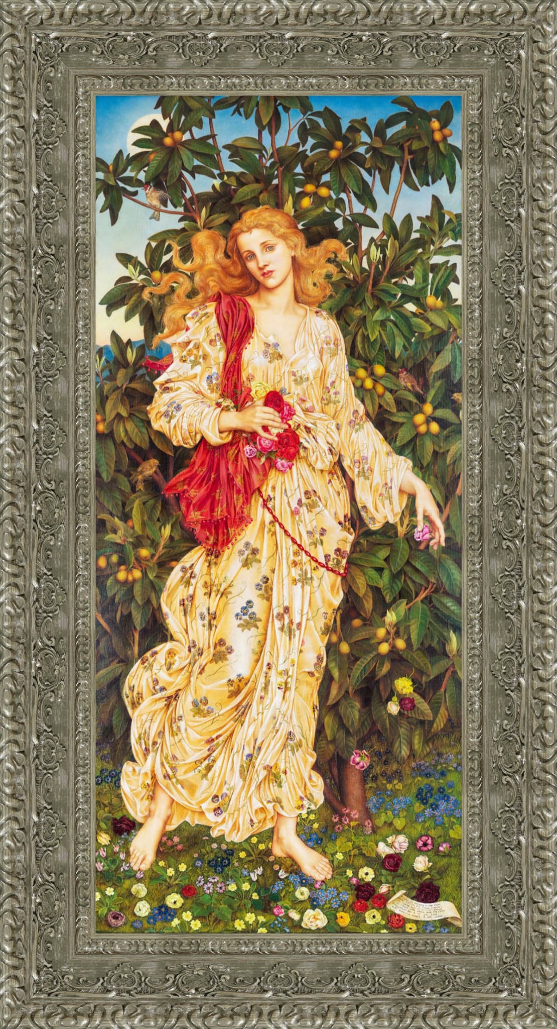 Flora by Evelyn De Morgan — Framed Giclee Canvas Print | Canvas Classics