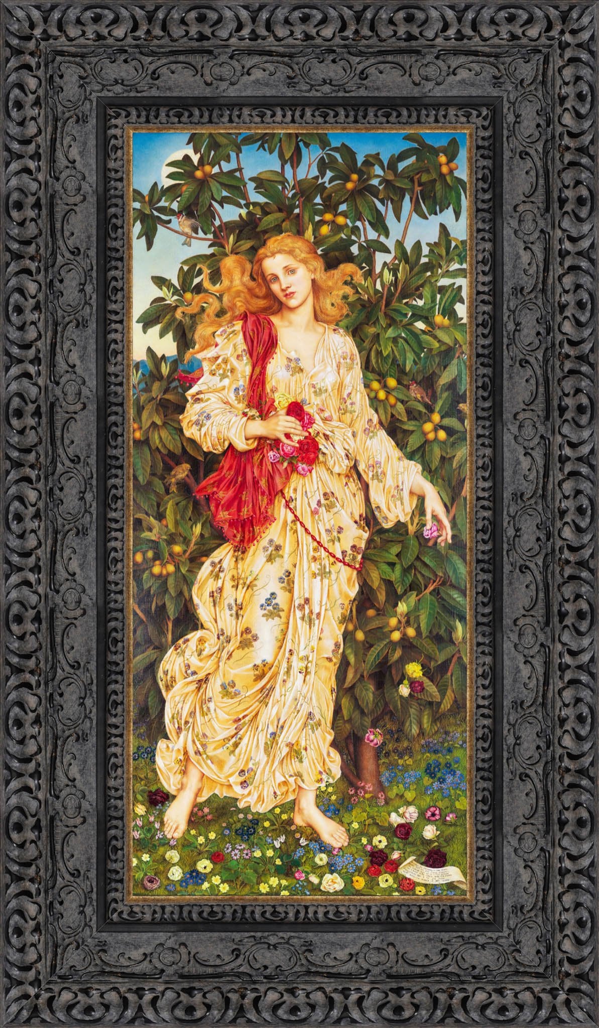 Flora by Evelyn De Morgan — Framed Giclee Canvas Print | Canvas Classics