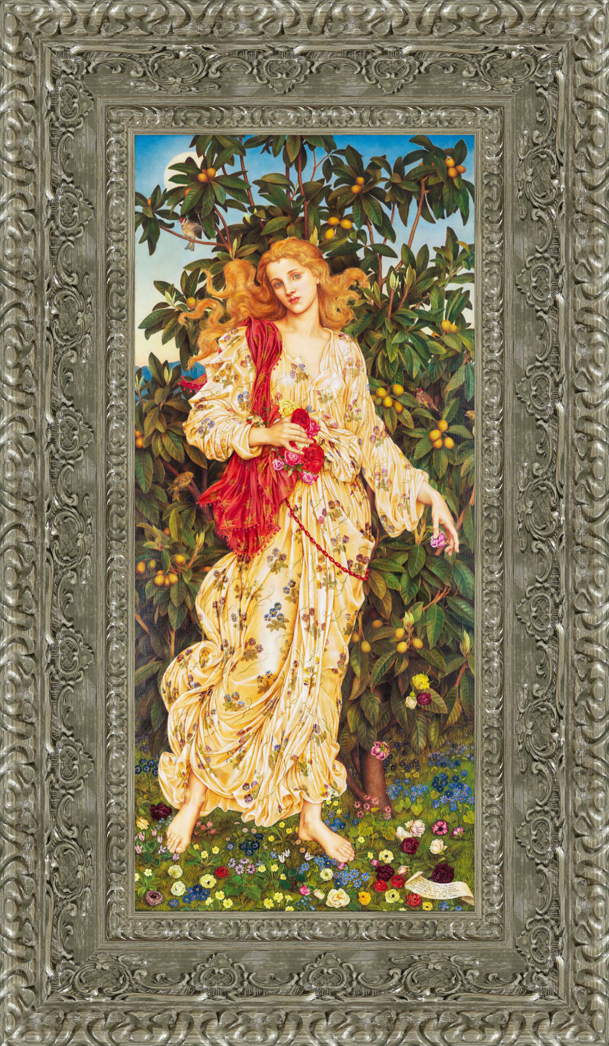 Flora by Evelyn De Morgan — Framed Giclee Canvas Print | Canvas Classics