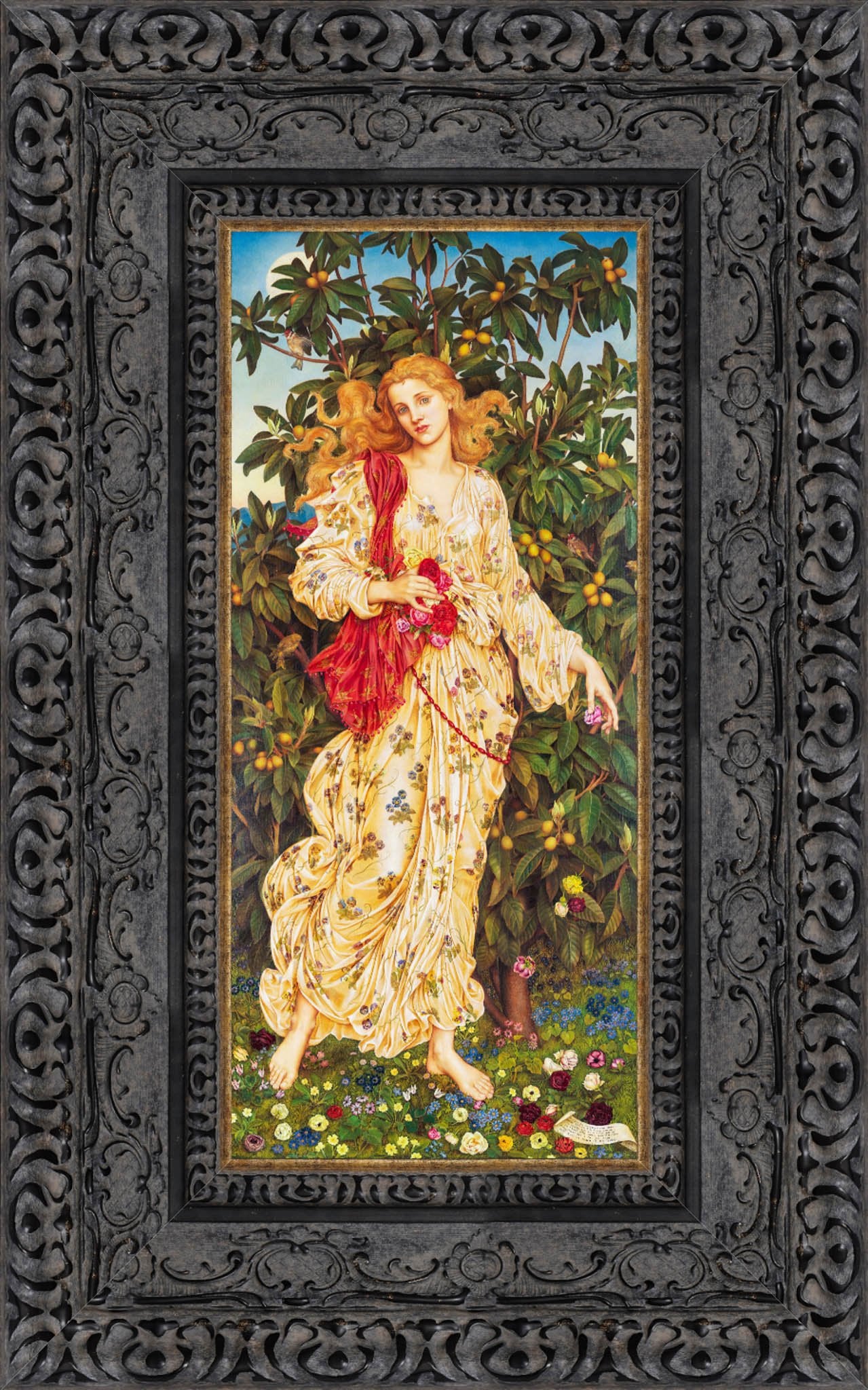 Flora by Evelyn De Morgan — Framed Giclee Canvas Print | Canvas Classics
