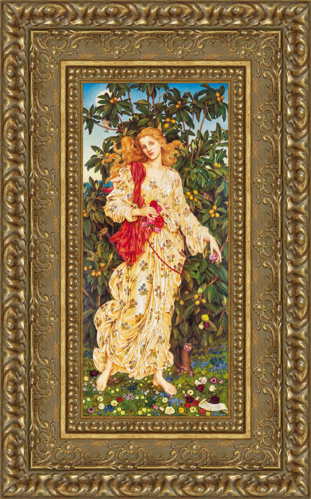 Flora by Evelyn De Morgan — Framed Giclee Canvas Print | Canvas Classics