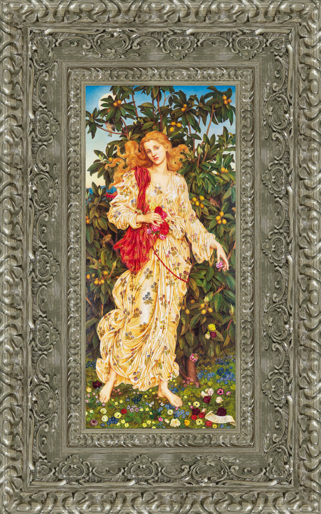 Flora by Evelyn De Morgan — Framed Giclee Canvas Print | Canvas Classics