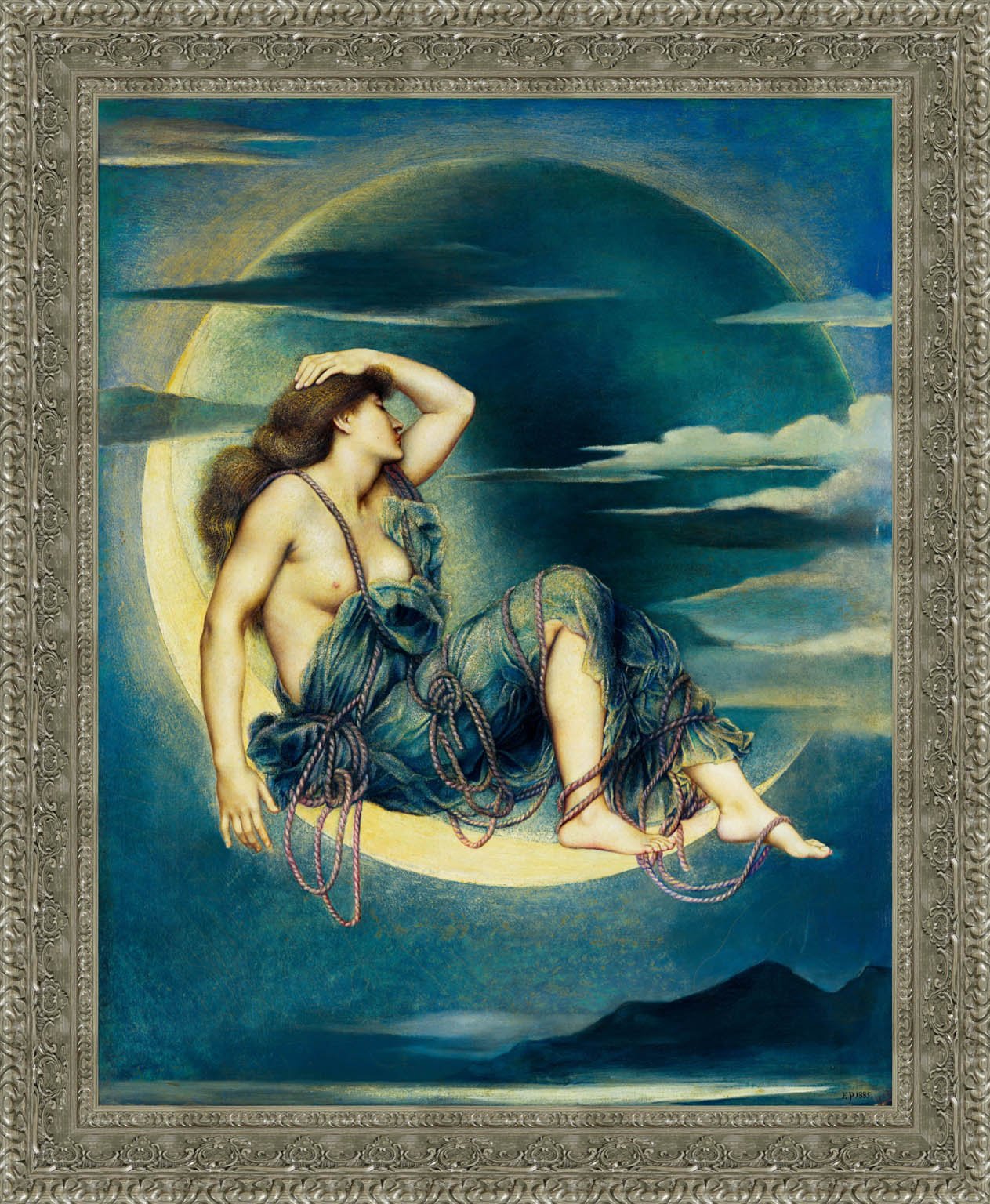 Luna by Evelyn De Morgan — Framed Giclee Canvas Print | Canvas Classics