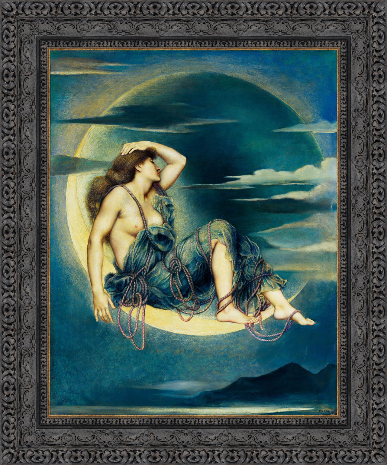 Luna by Evelyn De Morgan — Framed Giclee Canvas Print | Canvas Classics