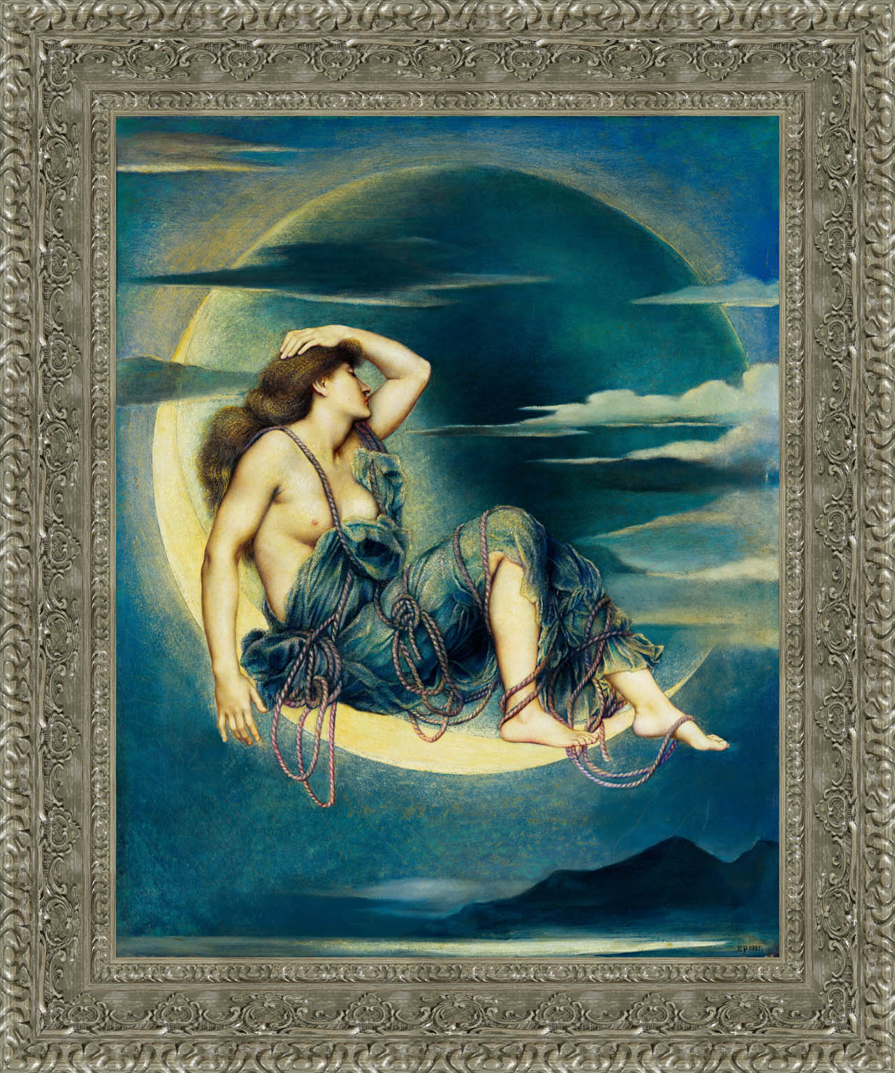 Luna by Evelyn De Morgan — Framed Giclee Canvas Print | Canvas Classics