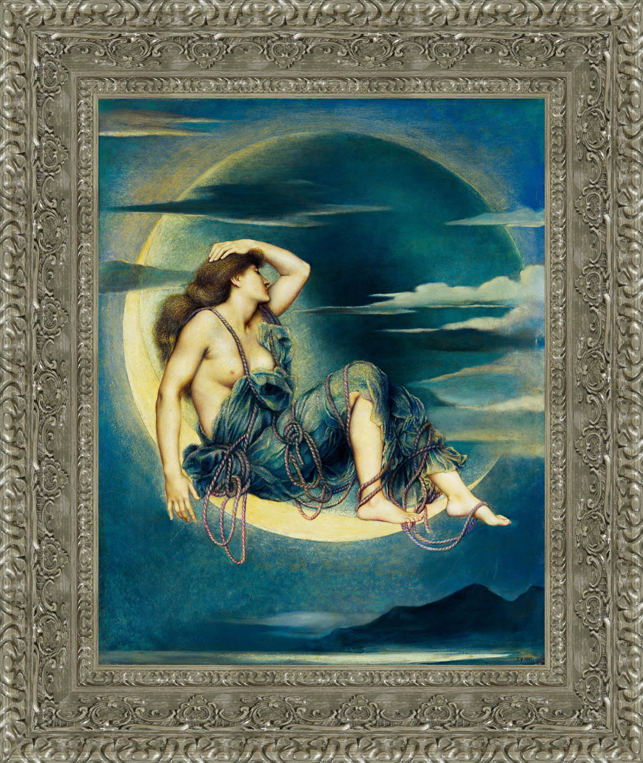 Luna by Evelyn De Morgan — Framed Giclee Canvas Print | Canvas Classics