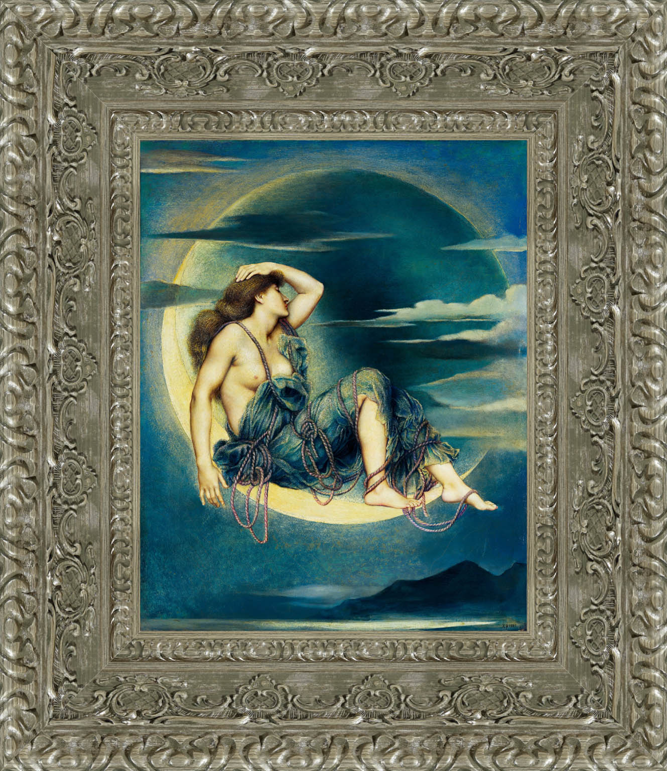 Luna by Evelyn De Morgan — Framed Giclee Canvas Print | Canvas Classics