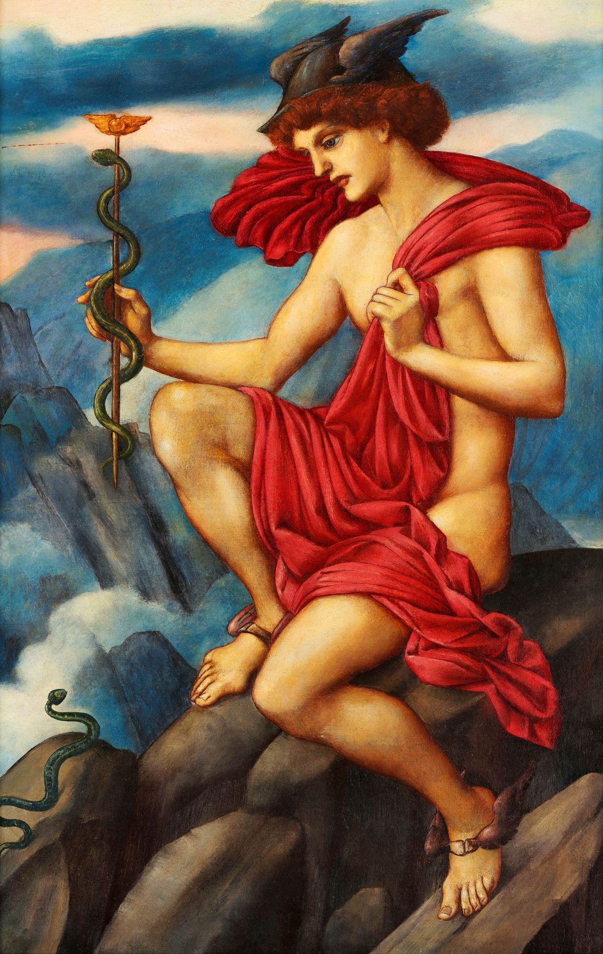 Mercury – Evelyn De Morgan, c. 1890, framed