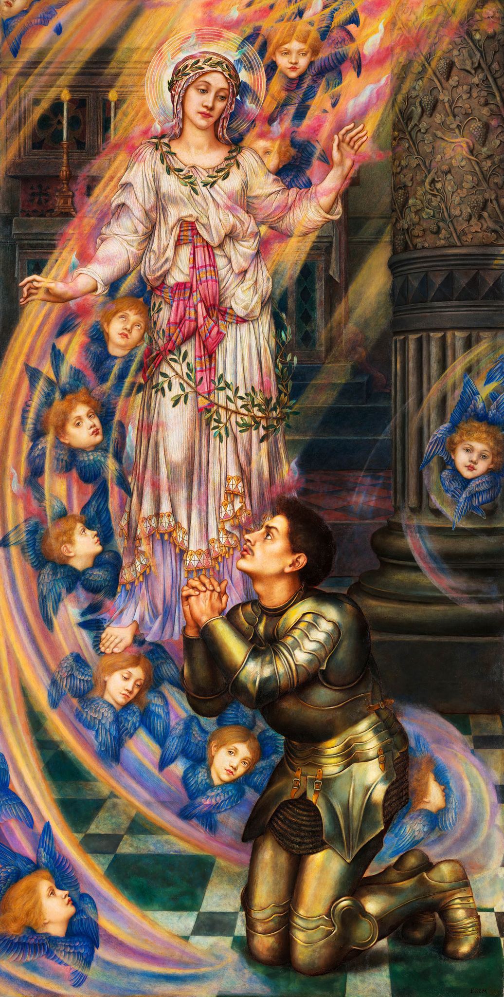Our Lady of Peace – Evelyn De Morgan, 1907, framed