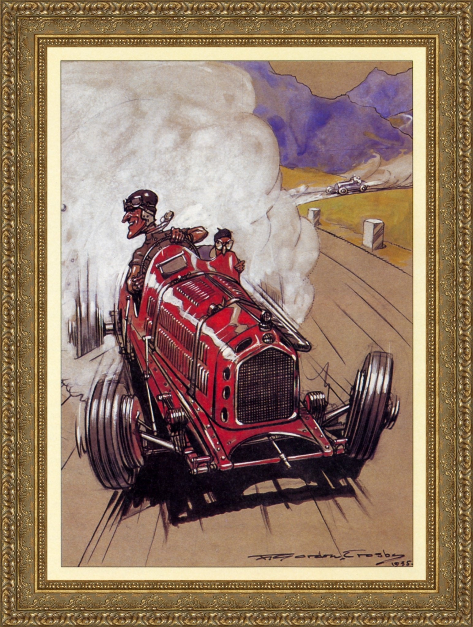 '35 Le Mans Victors: Hindmarsh &amp; Fontes – F. Gordon Crosby, 1935 - Canvas Classics