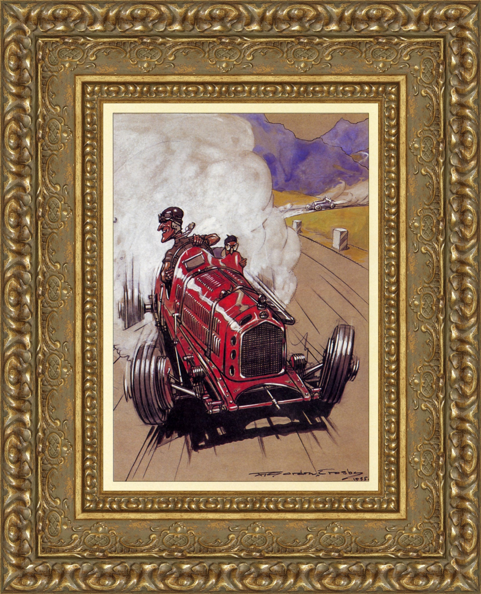 '35 Le Mans Victors: Hindmarsh &amp; Fontes – F. Gordon Crosby, 1935 - Canvas Classics